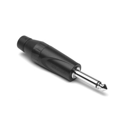 Amphenol 1/4 Jumbo Phone Str Mono Ni Black JM2PB